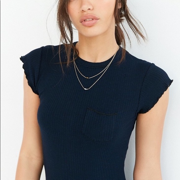 BDG Women's Blue Camper Pocket Ribbed Dress - Picture 5 of 7